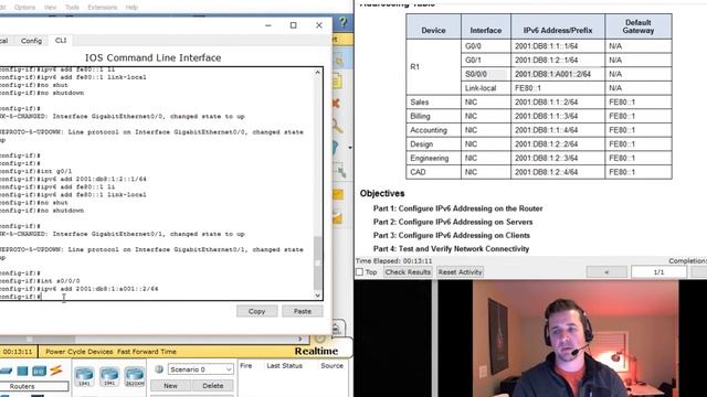8.2.5.3 Packet Tracer - Configuring IPv6 Addressing смотреть онлайн