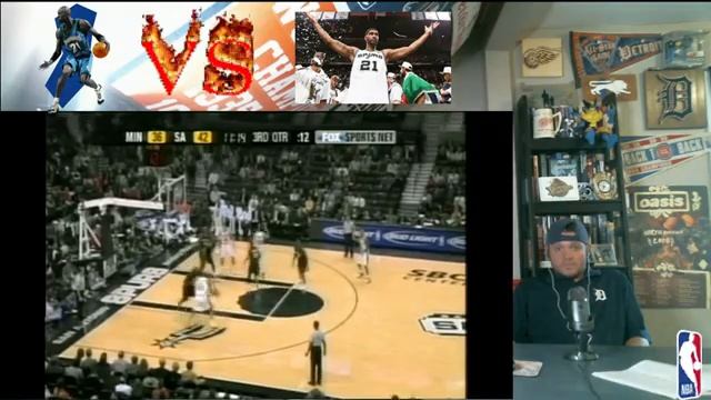 Tim Duncan vs Kevin Garnett 2003 Spurs vs T Wolves смотреть онлайн