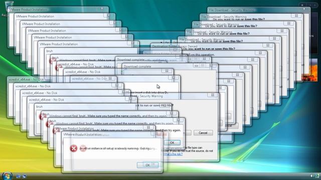 Windows Vista Crazy Error (or is it) (epilepsy warning) смотреть онлайн