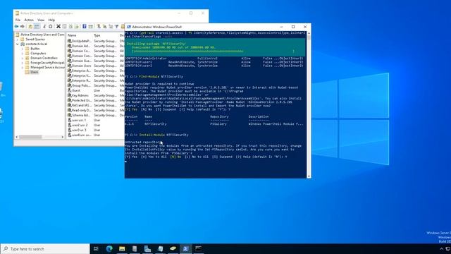 HOW TO GET INFORMATION OF NTFS FROM A SHARED FOLDER USING POWERSHELL ON WIN 2022DC смотреть онлайн