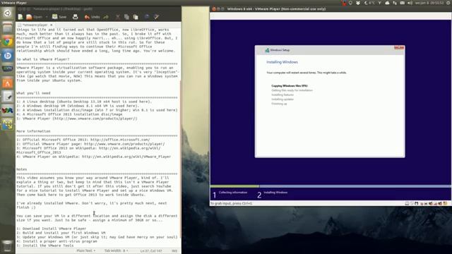 Ubuntu 13 10 running Microsoft Office 2013 using VMware Player Unity смотреть онлайн