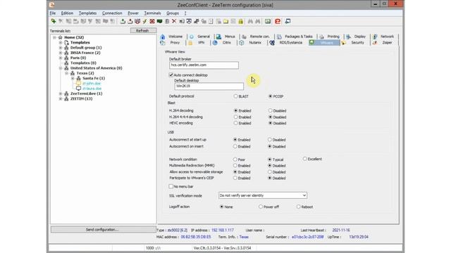 VMware configuration on a ZeeTim Endpoint (Thin or Zero Client) смотреть онлайн