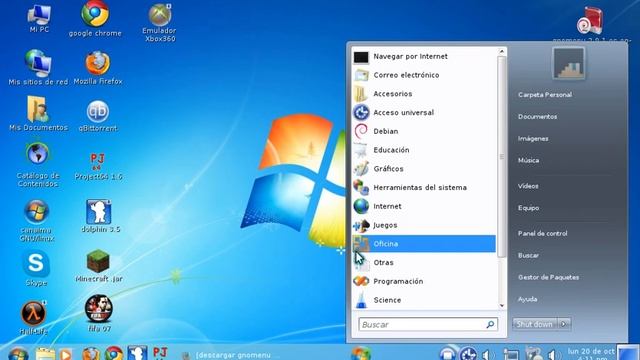 Como Instalar El GnoMenu Personalizar Como Windows 7 Y Solucioar El Error En Canaima Linux смотреть онлайн