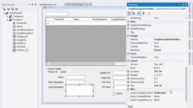 Visual Basic Tutorial 19 - The Datasources Window and Automated Databinding смотреть онлайн