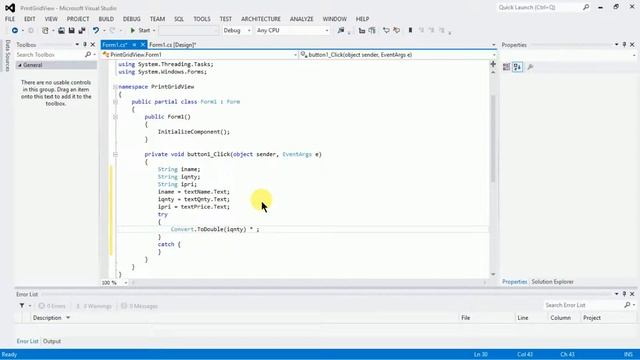 How to Print a DataGridView using C# with source code смотреть онлайн