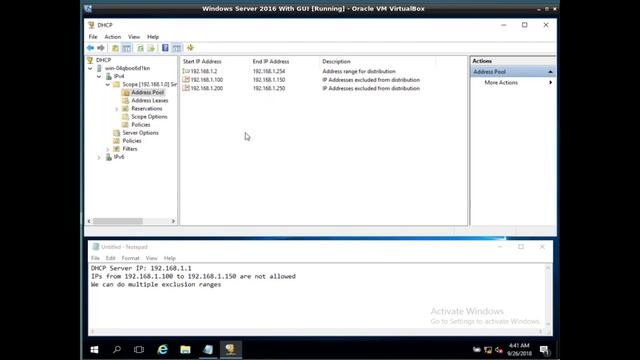 DHCP - How to create an exclusion range смотреть онлайн