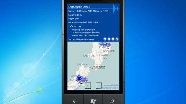 nz.geo.alerts Windows Phone 7 App смотреть онлайн