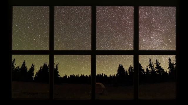 Full of Stars Night Sky Fake Window [1 Hour] With Wind Sound смотреть онлайн