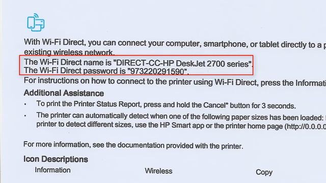 HP DeskJet Ink Advantage 2775 WiFi Direct print by smart phone смотреть онлайн