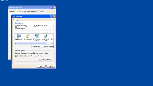 Windows XP adding back desktop icons.wmv смотреть онлайн