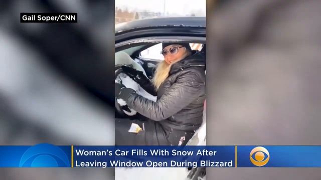 Woman’s Car Fills With Snow After Leaving Window Open In Blizzard смотреть онлайн