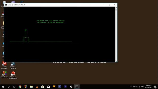 StarWars Ep 4 A NEW HOPE in Command line windows. смотреть онлайн