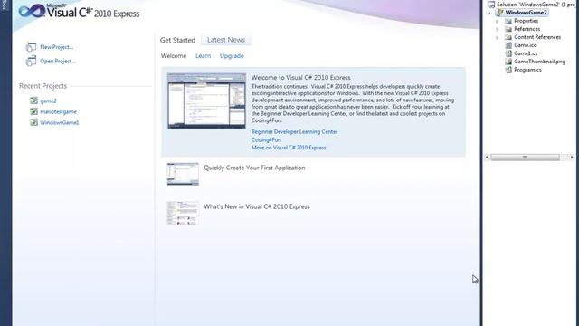 2D Game Development: Checking Visual C# Express - XNA Installation смотреть онлайн