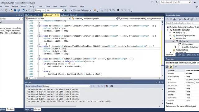 Scientific Calculator Visual Studio C++ Windows Forms Application смотреть онлайн