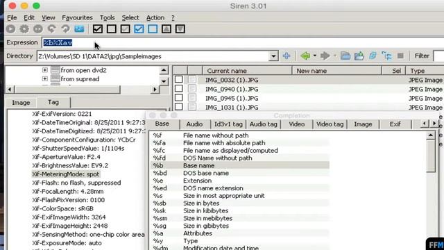 Batch Rename .JPG files using EXIF Free on Mac смотреть онлайн