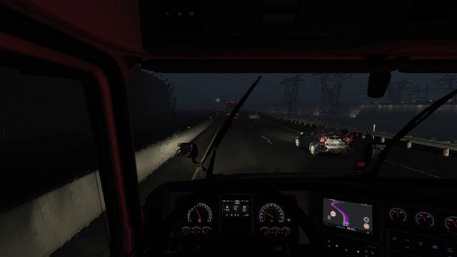 Relaxing Drive in the Storm | American Truck Simulator смотреть онлайн