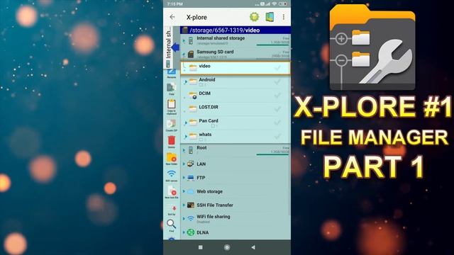 PART 1 X PLORE File Manager Full Details How To Use X PLORE App Android - पूरी जानकारी смотреть онлайн