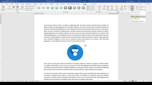 Mirror Image in Word Document (2019/2020) | Flip Image смотреть онлайн