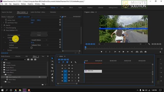 How to use warp stabilizer in premiere pro 2024 | Fix Shaky video смотреть онлайн