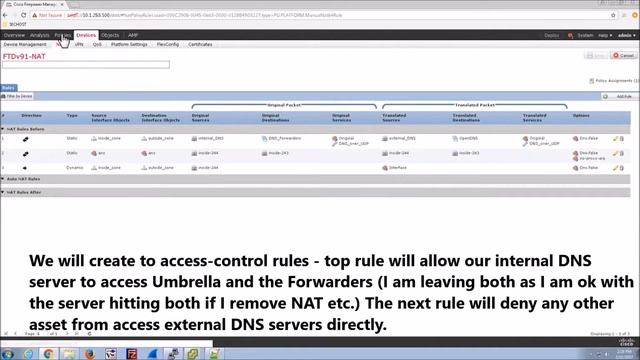 4. Enabling Cisco Umbrella (OpenDNS) on FTD: (Forwarders and Destination NAT) смотреть онлайн