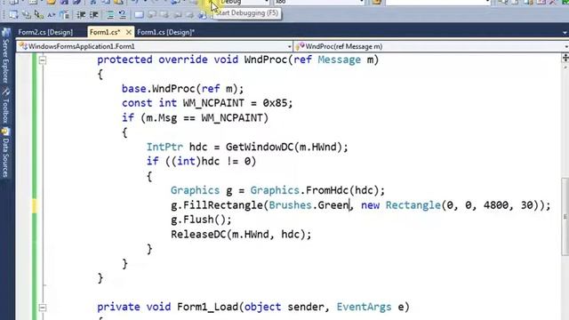 Change the color of the title bar of a form in c# winforms смотреть онлайн
