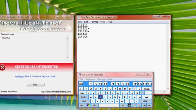 Keylogging test on Windows On-Screen Keyboard (osk.exe) смотреть онлайн