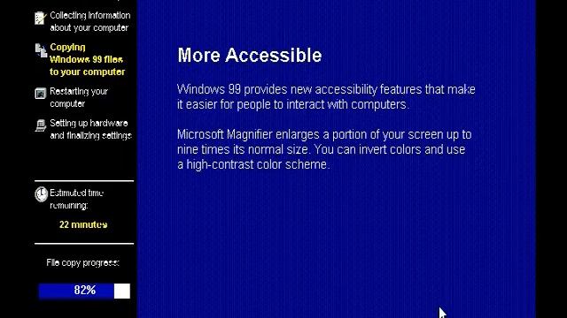 Microsoft Windows 99 install video смотреть онлайн