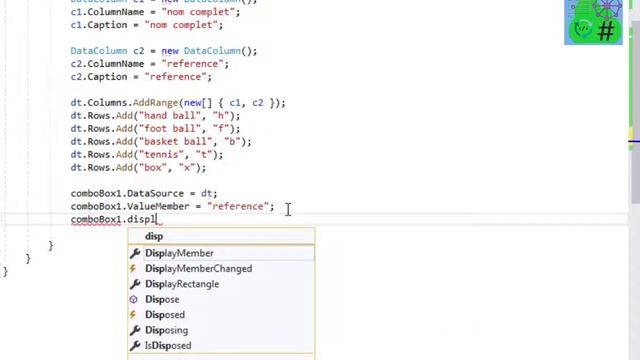 c# combobox System.Data.DataRowView смотреть онлайн