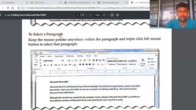 L no 5 Editing Text in Microsoft Word 2007 Class-1 смотреть онлайн