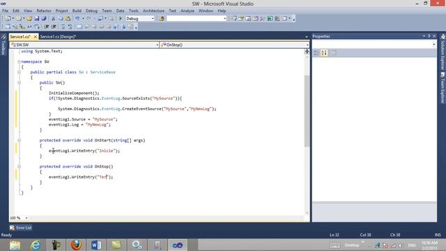 Como crear un Servicio Windows con Visual Studio 2010 y C# (Windows 8 Pro) смотреть онлайн