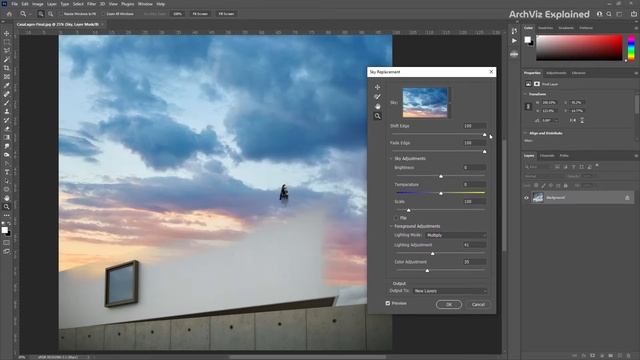 How to use the Photoshop Sky replacement tools смотреть онлайн
