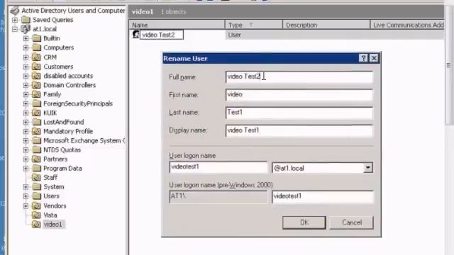 Rename user in Active Directory смотреть онлайн