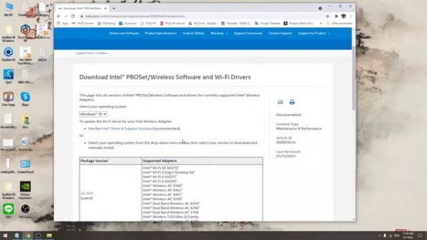 Intel WIFI Driver update for WIFI6 Router