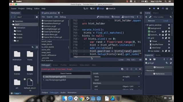 Fixing Bugs! - Make a game like Candy Crush using Godot смотреть онлайн
