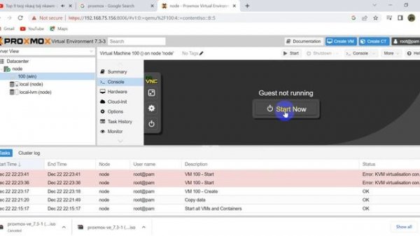 Install Proxmox in VMware workstation for testing