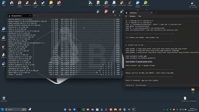How to install Arch with Gnome desktop via Windows 11 - WSL - Yotube смотреть онлайн
