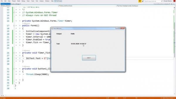 C# Threads(5): Using System.Windows.Forms.Timer in C#.Net