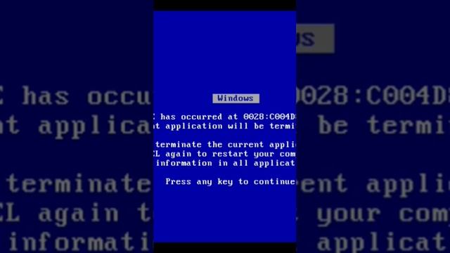Windows 98 BSOD смотреть онлайн
