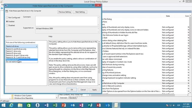 Ocultar unidad de disco en Windows 8.1 por GPO смотреть онлайн