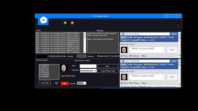 FACEBOOK MESSENGER BULKSENDER with Source Code смотреть онлайн