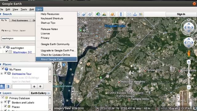 google earth 6.2 in Ubuntu смотреть онлайн