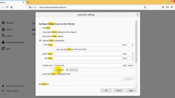 How to Setup Socks 5 in Firefox Browser