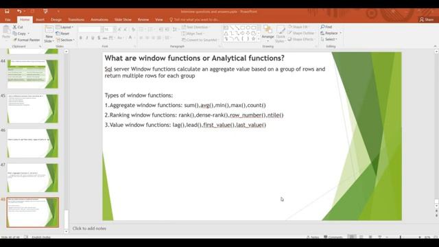 Power bi And Sql server (43/100)Interview Question/What are window functions orAnalytical functions смотреть онлайн