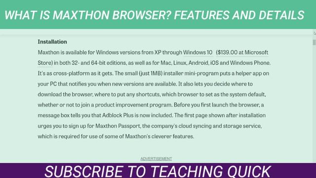 What is Maxthon Browser ? All Features and Details | Teaching Quick смотреть онлайн