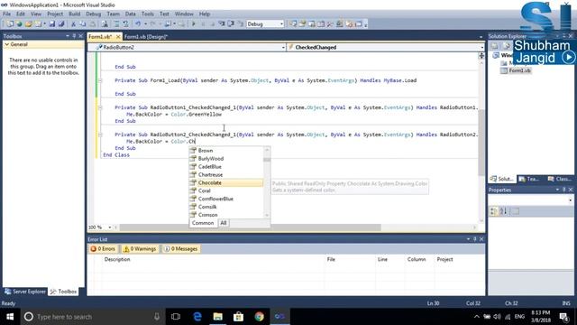 #7 How to Use Radio Button In VB.net (Hindi/Urdu) | Shubham Jangid смотреть онлайн