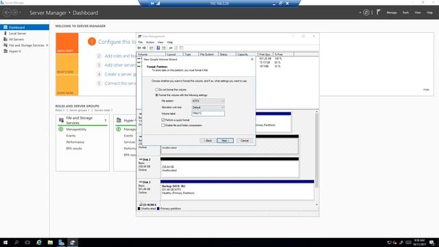 Initializing, Bringing Online, and Creating Basic Volumes in Windows Server 2016 смотреть онлайн
