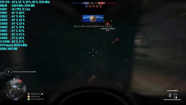 Battlefield 1 GTX 970 OC Winter Update (Multiplayer) 1080p | FRAME-RATE TEST смотреть онлайн