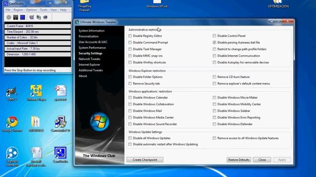 Ultimate Windows Tweaker