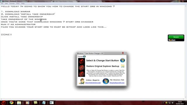 how to change your windows 7 start orb смотреть онлайн