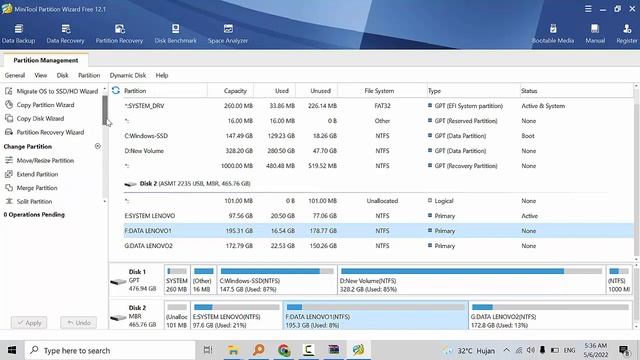 Minitool Partition Wizard, Software Hard Disk Partition, Tutorial Channelz